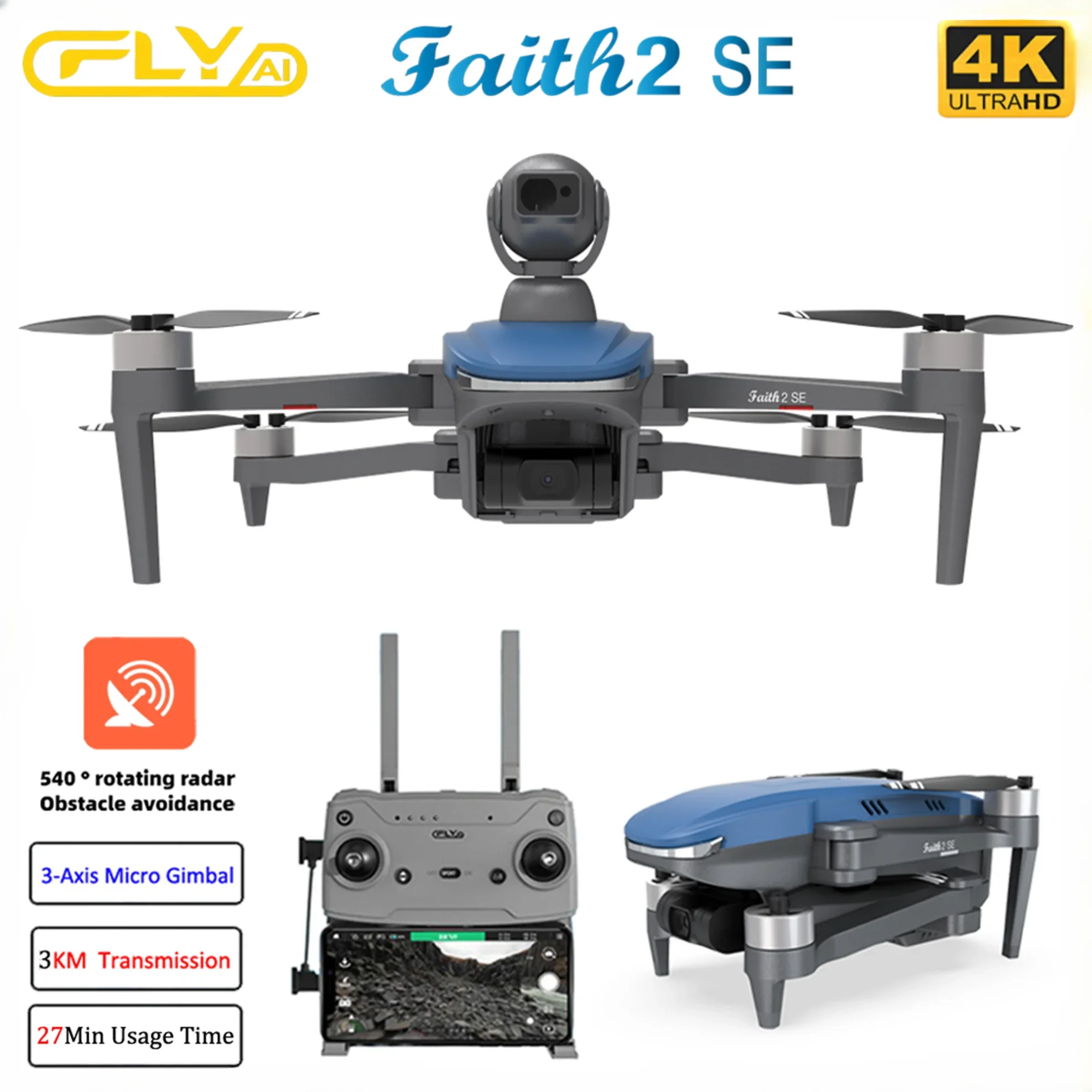 Drone Vs Rc Helicopter - Faith 2 SE 540 탑재 °