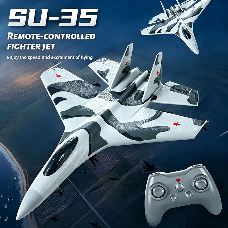 Rc Wing Glider - FX8820 RC 전투기 SU35, 3채널, 6축