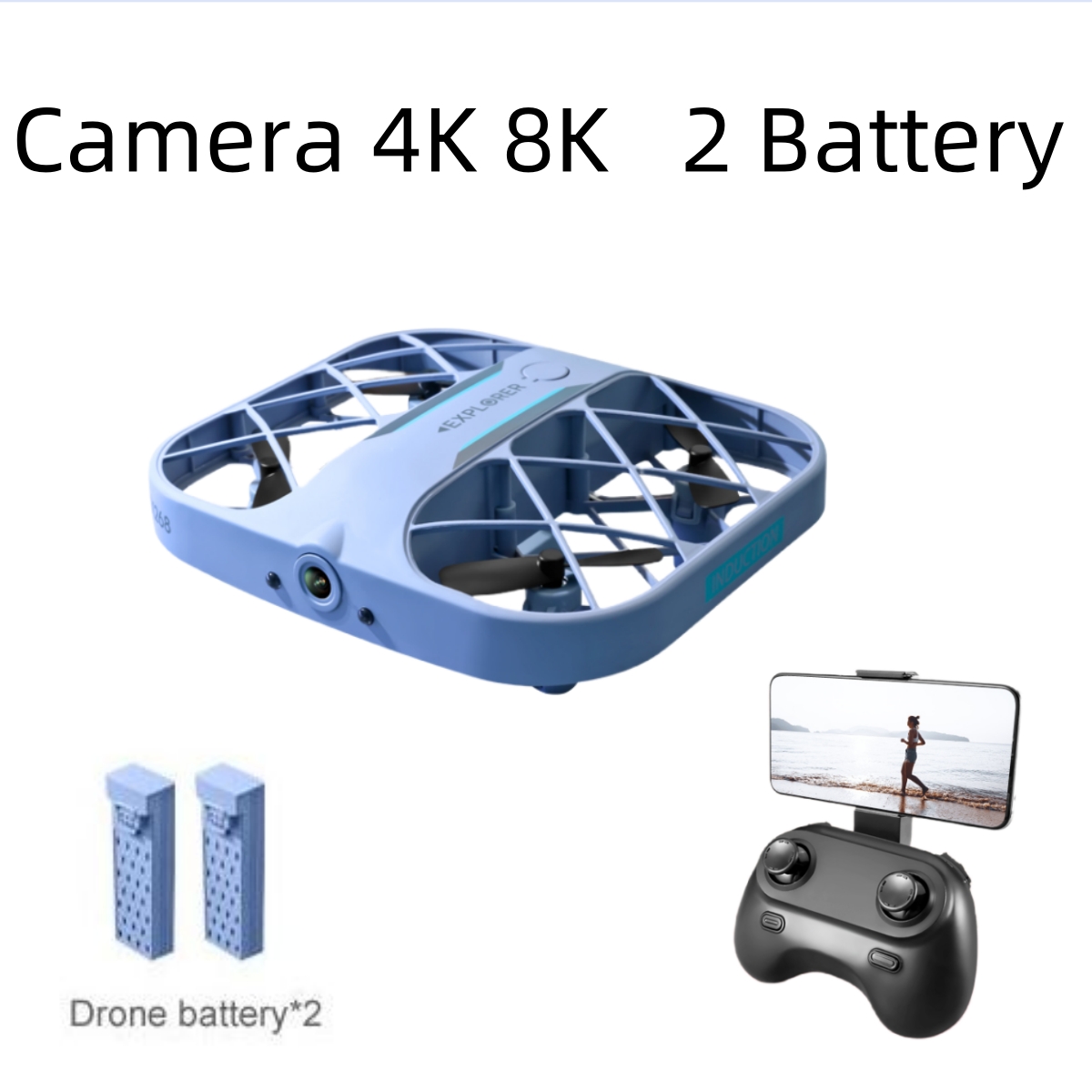 Drone Ae Rc - JJRC H107 FPV RC 드론(배터리 2개