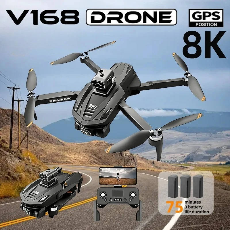 오리지널 V168 GPS 드론 전문가용 8K HD 항공 - Drone Ls Rc 리뷰 및 가격