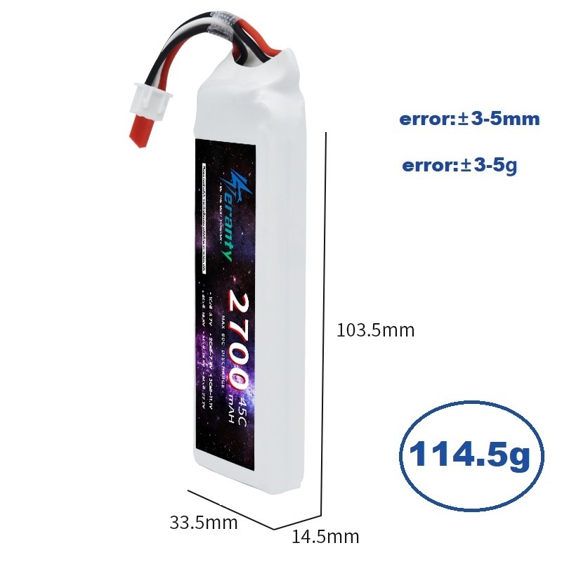 1/3PCS 2S 7.4V Lipo 배터리 2700mA - Drone Rc Link 리뷰 및 가격