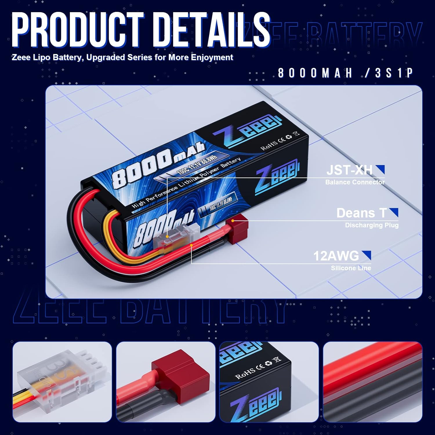 Zeee Lipo 3S 8000mAh 배터리 11.1V - Drone Rc Link 리뷰 및 가격