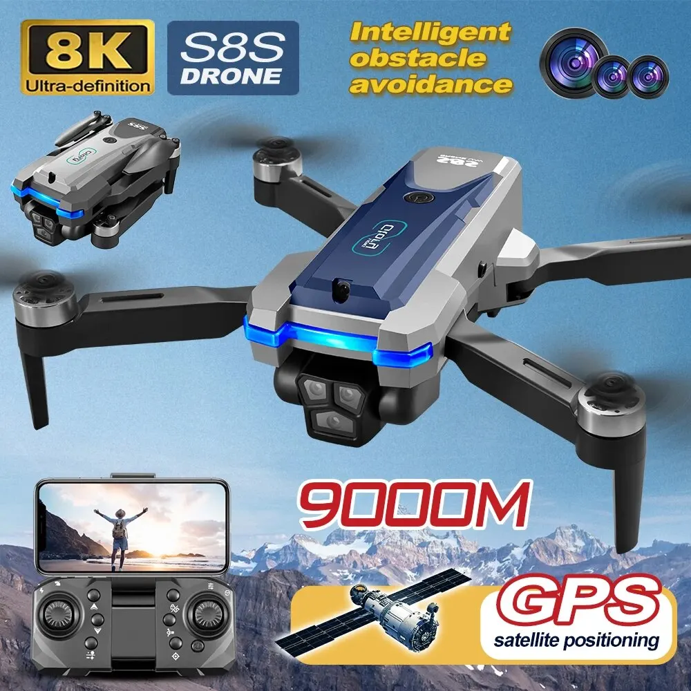 S8S GPS 드론 5G 와이파이 8K HD 듀얼 ES - Drone Ae Rc 리뷰 및 가격